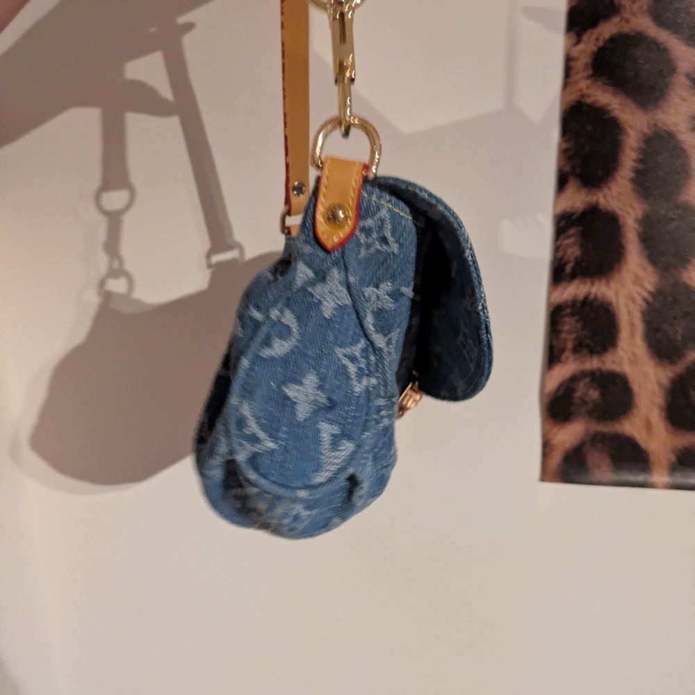 Louis Vuitton Denim Monogram Shoulder Bag - Blue - Picture 5 of 12